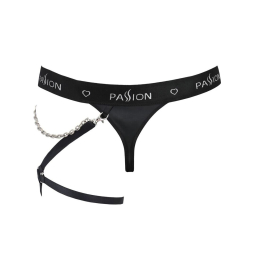Чоловічі трусики танга з підв’язкою Passion 058 THONG BILL XXL/XXXL Black - - фото №6