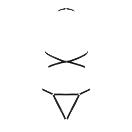 Жіноче боді-портупея Passion Exclusive Ivena XXL/XXXL, black - - фото №4