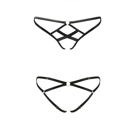 Трусики зі стреп Passion Exclusive NICKY THONG XXL/XXXL, black №3