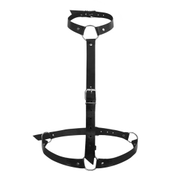 Портупея жіноча Art of Sex - Debbi, натуральна шкіра, розмір XS-2XL, колір чорний - - фото №3