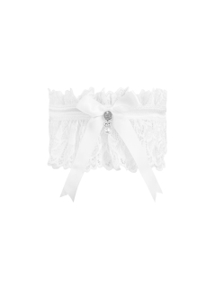 Ажурна підв’язка Obsessive Amor Blanco garter, white - - фото №2