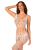 Сітчастий бодістокінг з імітацією топа та шортів Obsessive Bodystocking G330 S/M/L, white, з доступо - фото