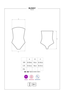 Еротичний костюм кролика Obsessive Bunny costume L/XL, black, боді, чокер, гартери, панчохи, маска - - фото №5