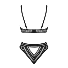 Комплект білизни Obsessive Natilya 2-pcs set XS/S, black, бюстгальтер, трусики - - фото №12