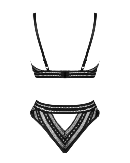 Комплект білизни Obsessive Natilya 2-pcs set M/L, black, бюстгальтер, трусики - - фото №4