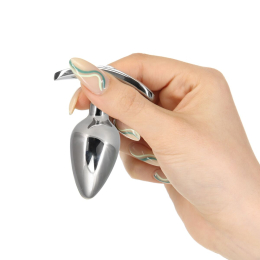 Анальна пробка Pillow Talk Sneaky Luxurious Stainless Steel Anal Plug із кристалом Swarovski - - фото №3