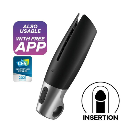 Смарт-мастурбатор Satisfyer Power Masturbator з вібрацією - фото