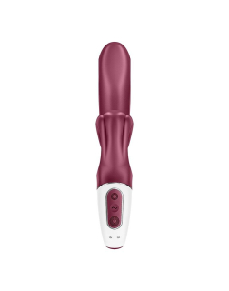 Вібратор-кролик Satisfyer Love Me Red, гнучкий, відросток з потрійним кінчиком - - фото №4