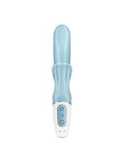 Вібратор-кролик Satisfyer Love Me Blue, гнучкий, відросток з потрійним кінчиком - №4
