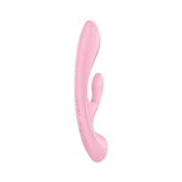 Двосторонній вібратор-кролик Satisfyer Triple Oh Pink, 3 мотори, руків’я-масажер - №5