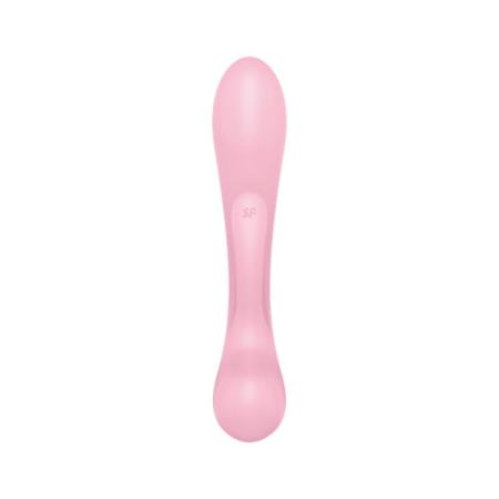 Двосторонній вібратор-кролик Satisfyer Triple Oh Pink, 3 мотори, руків’я-масажер №4