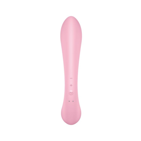 Двосторонній вібратор-кролик Satisfyer Triple Oh Pink, 3 мотори, руків’я-масажер №3