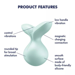 Мінівібромасажер Satisfyer Viva la Vulva 3 Mint - - фото №7