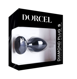 Металева анальна пробка з кристалом Dorcel Diamond Plug Black S - - фото №7