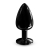 Металева анальна пробка з кристалом Dorcel Diamond Plug Black L - фото