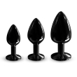 Металева анальна пробка з кристалом Dorcel Diamond Plug Black L - фото №6