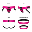 Труси для страпона Strap-On-Me Leatherette Harness Curious Fuchsia №2