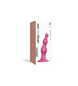 Насадка для страпона Strap-On-Me Dildo Plug Beads Framboise Metallic M - №4