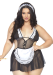 Костюм покоївки Leg Avenue Fantasy French Maid XL/XXL, сукня, трусики, пов’язка - фото №1