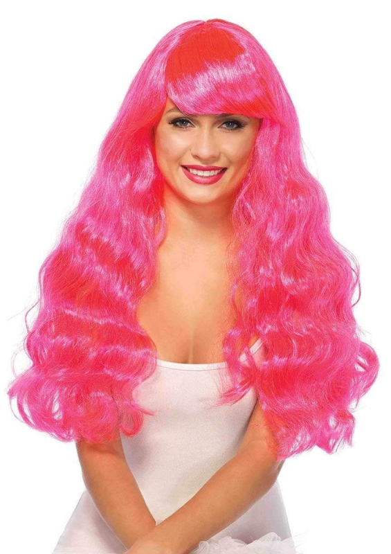 Leg Avenue Neon Star Long Wavy Wig Pink - фото