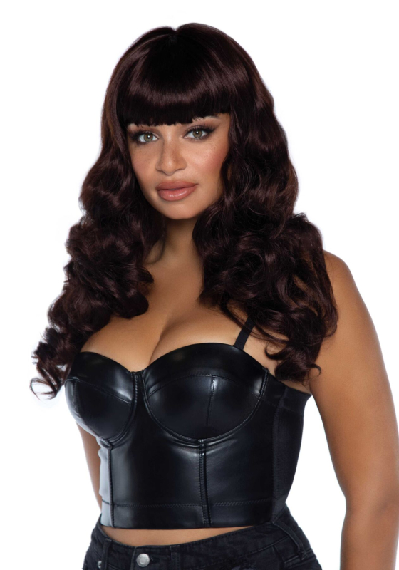 Хвиляста перука Leg Avenue Misfit Long Wavy Wig Brown, довга, реалістичний вигляд, 61 см - фото