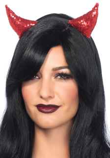 Диявольські ріжки з паєтками Leg Avenue Sequin devil horns - фото