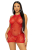 Сукня-сітка зі стразами Leg Avenue Rhinestone halter mini dress Red, відкрита спина, one size - фото