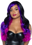 Leg Avenue Allure Multi Color Wig Black/Purple - фото №1
