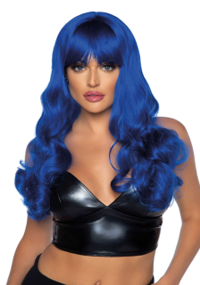 Хвиляста перука Leg Avenue Misfit Long Wavy Wig Blue, довга, реалістичний вигляд, 61 см - - фото №2