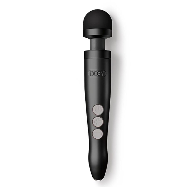 Вібромасажер DOXY Die Cast 3R - Matte Black, дуже потужний, перезаряджуваний, металевий корпус - фото