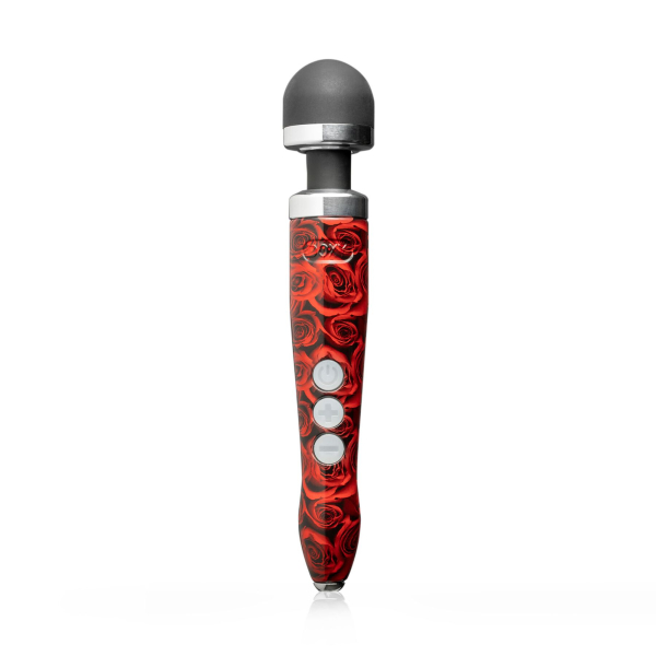 Вібромасажер DOXY Die Cast 3R - ROSE PATTERN, дуже потужний, перезаряджуваний, металевий корпус - фото
