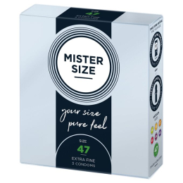 Презервативи Mister Size - pure feel - 47 (3 condoms), товщина 0,05 мм - - фото №2