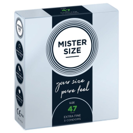 Презервативи Mister Size - pure feel - 47 (3 condoms), товщина 0,05 мм - фото