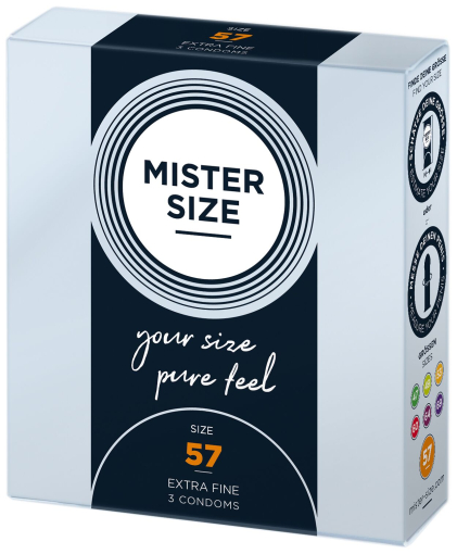 Презервативи Mister Size - pure feel - 57 (3 condoms), товщина 0,05 мм - фото №2