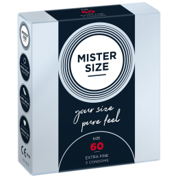 Презервативи Mister Size - pure feel - 60 (3 condoms), товщина 0,05 мм - фото