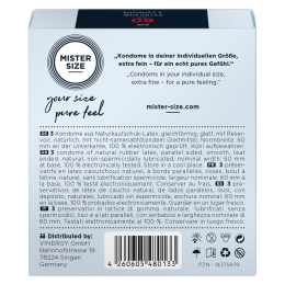 Презервативи Mister Size - pure feel - 60 (3 condoms), товщина 0,05 мм - - фото №3