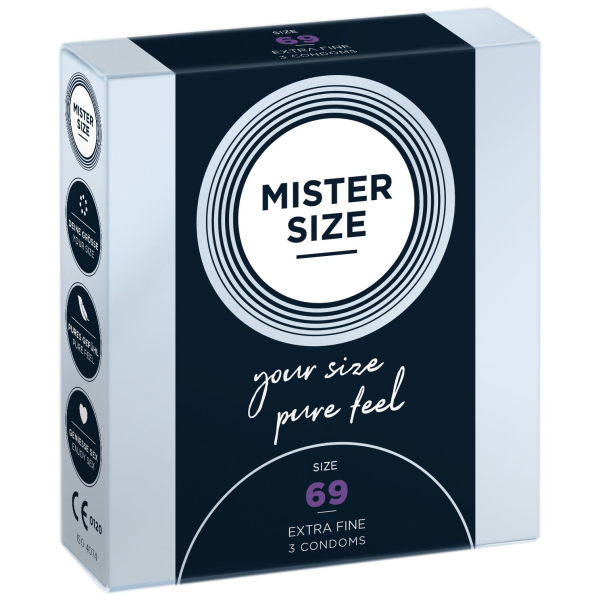 Презервативи Mister Size - pure feel - 69 (3 condoms), товщина 0,05 мм - фото