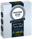Набір презервативів Mister Size - pure feel - 47–49–53 (3 condoms), 3 розміри, товщина 0,05 мм - фото №1