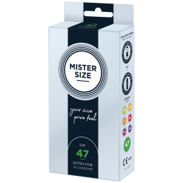 Презервативи Mister Size - pure feel - 47 (10 condoms), товщина 0,05 мм - - фото №2