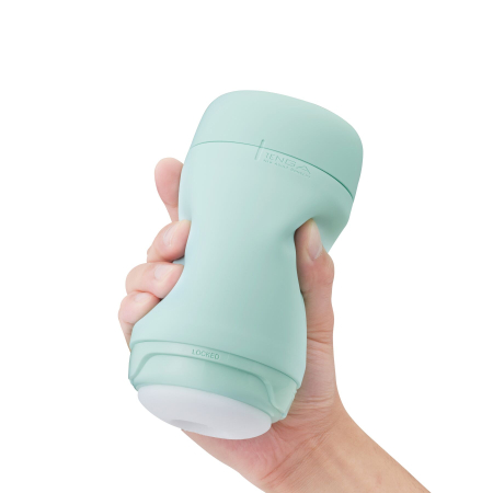 Мастурбатор TENGA PUFFY MINT GREEN, ультрам’який матеріал, багаторазовий, наскрізний - фото №6