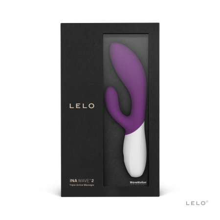 Вібратор-кролик LELO Ina Wave 2 Plum, манливий рух стовбура + вібрації №3