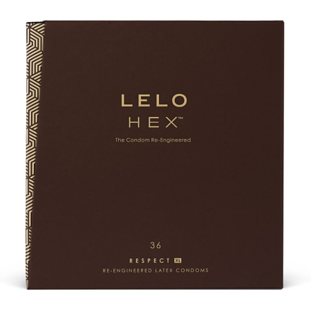 Презервативи LELO HEX Condoms Respect XL 36 Pack, тонкі та суперміцні, збільшений розмір - фото