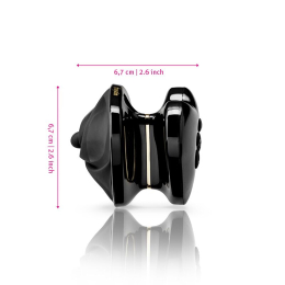 Вібратор для клітора з електростимуляцією Mystim Heart's Desire Black Edition - - фото №6