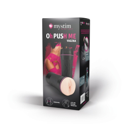 Мастурбатор-вагіна Mystim O(h) PUSH ME Vagina, можна стискати та регулювати вакуум - - фото №8