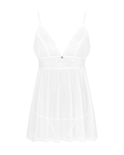 Пеньюар і трусики Obsessive Heavenlly babydoll & thong XS/S - - фото №3