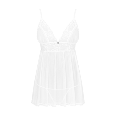 Пеньюар і трусики Obsessive Heavenlly babydoll & thong M/L - фото №3