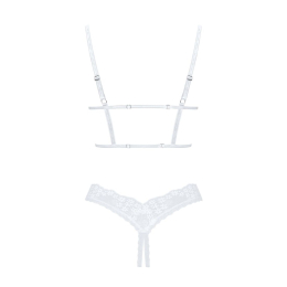 Еротичний комплект Obsessive Heavenlly 2-pcs cupless set XL/2XL, відкриті груди, з доступом - - фото №4