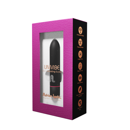 Віброкуля Adrien Lastic Univibe, 10 режимів роботи, силікон, на батарейках - фото №3