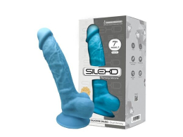 Фалоімітатор SilexD Johnny Blue (MODEL 1 size 7in), двошаровий, силікон+Silexpan, діаметр 3,8 см - - фото №3