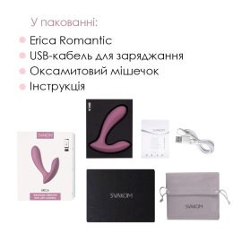 Смарт-вібратор у трусики Svakom Erica Romantic Rose, дуже гнучкий, 2 мотори - - фото №7